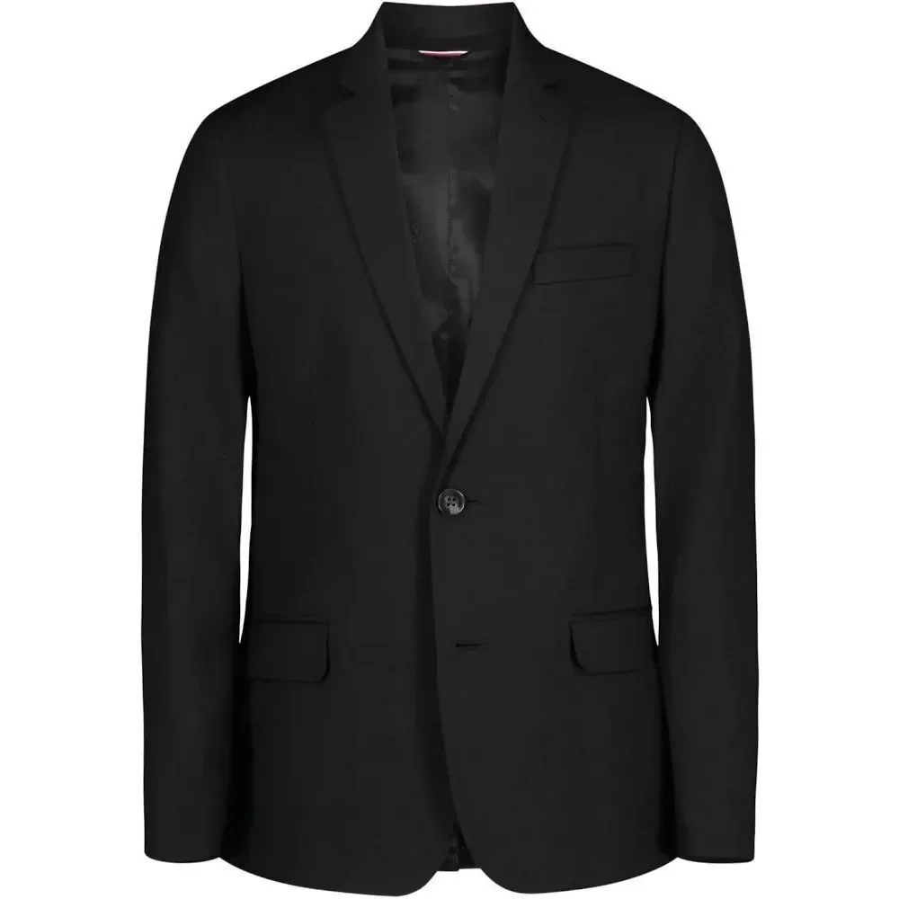 Tommy Hilfiger Youth Modern-Fit Stretch Sharkskin THFlex Suit Jacket Black 12